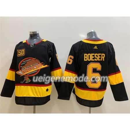 Herren Eishockey Vancouver Canucks Trikot Brock Boeser 6 Flying Skate 50th Anniversary Adidas 2019-2020 Schwarz Authentic